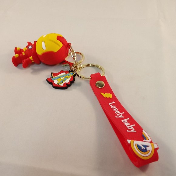 Iron Man Superhero Key Chain Key Ring Comic Movie Character Figurine Keychain - Picture 9 of 9